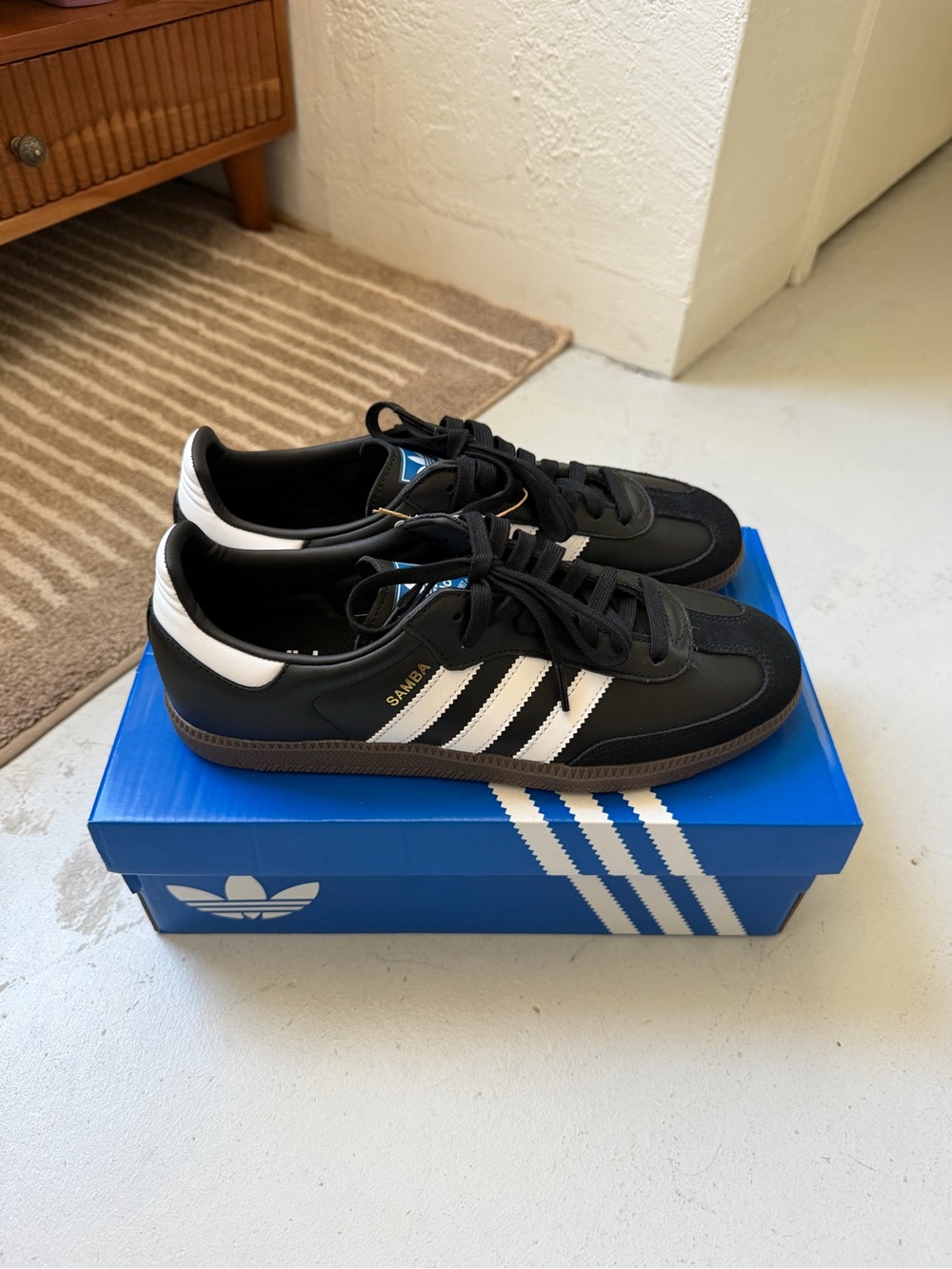 adidas Black and White Samba Classic Sneakers